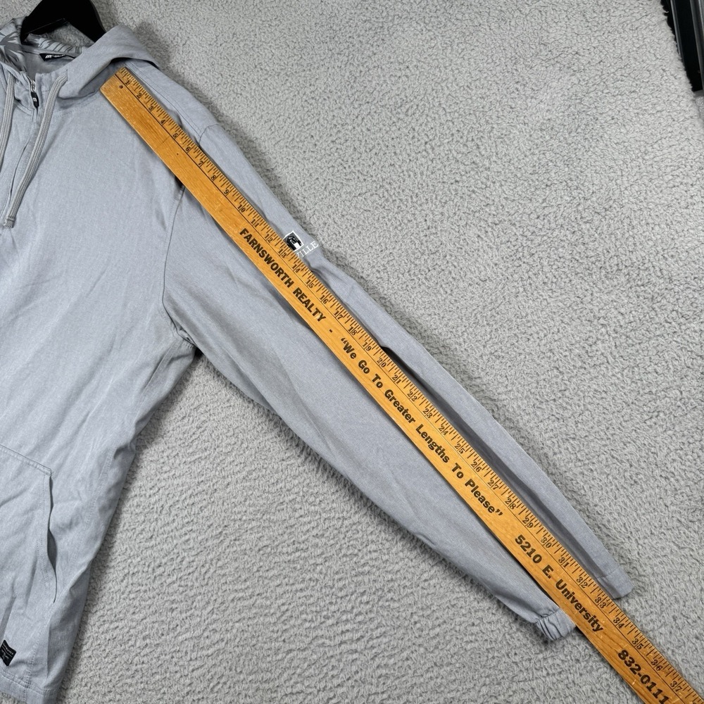 Travis Mathew Skyview Hoodie Mens XXL Heather Sleet Gray Quarter Zip Golf LOGO - Picture 9 of 14